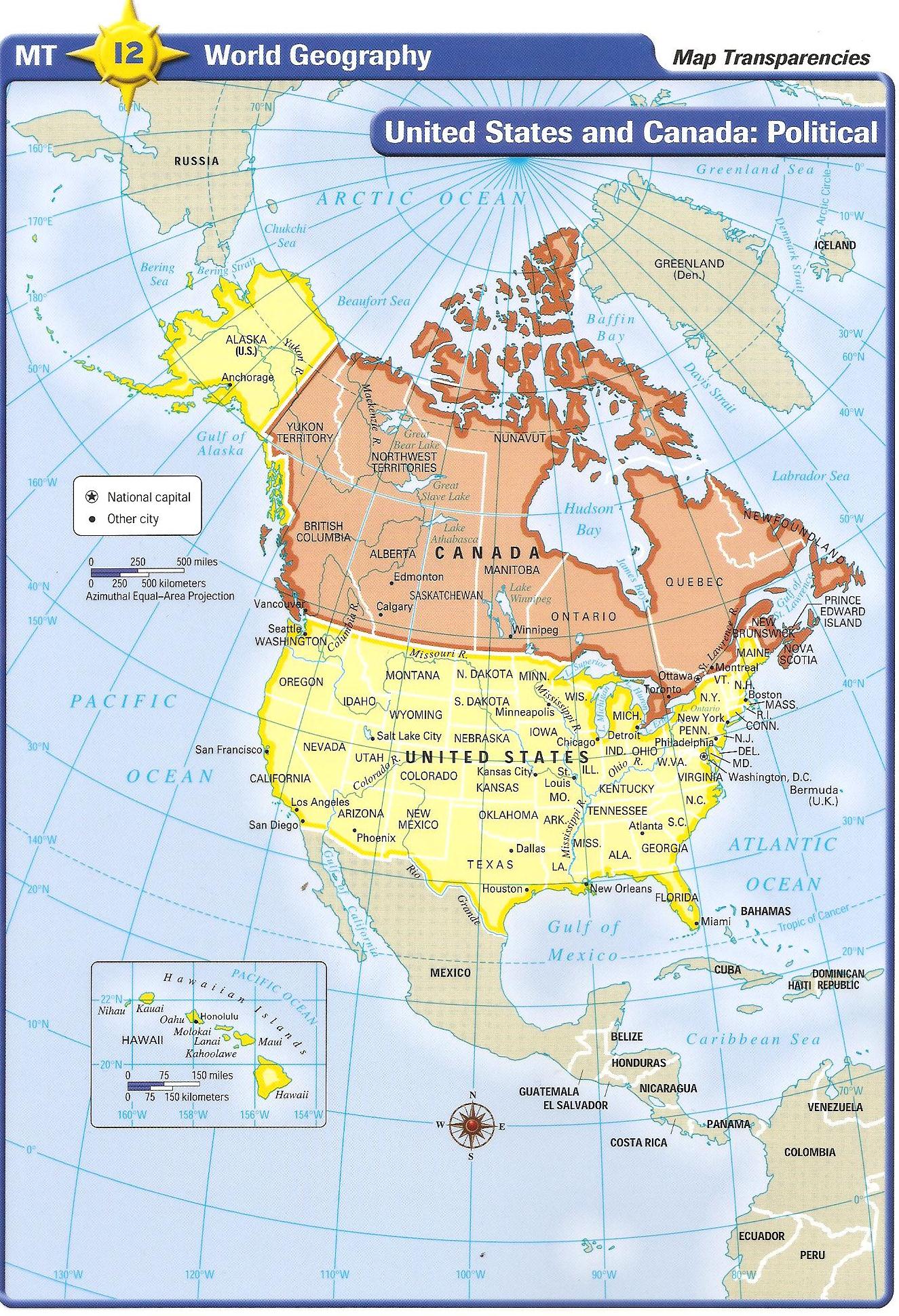 United States and Canada Map Labeling - Mr. Foote Hiram Johnson High School